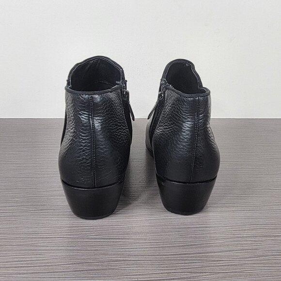 Sam Edelman Petty Chelsea Boot, Black Pebbled Leather, Womens Size 7.5 M / 37.5 - Picture 5 of 13